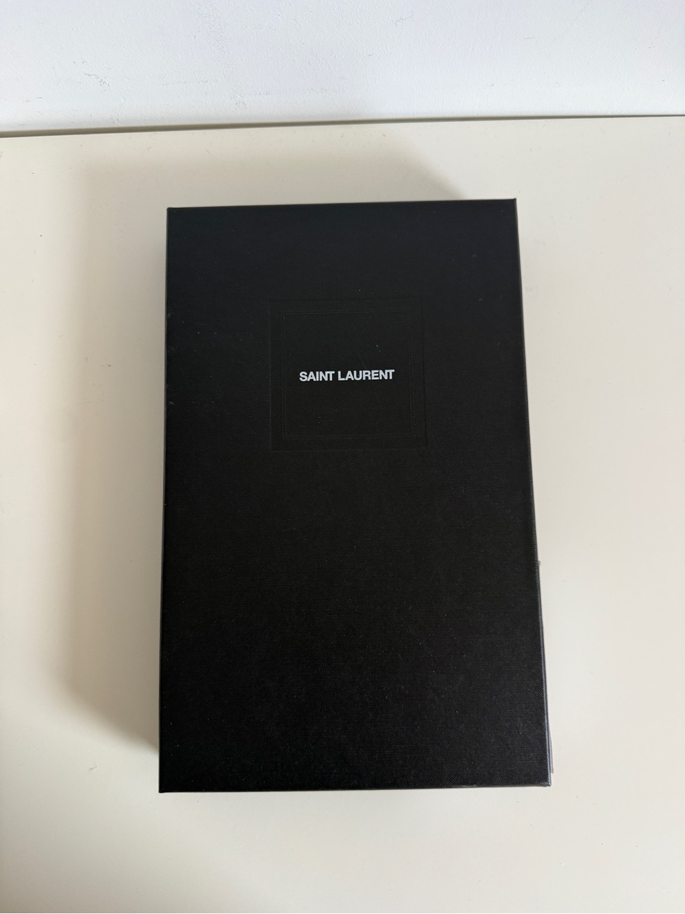 Saint Laurent Black Leather Uptown Envelope Clutch with Gold YSL Monogram - Picture 4 of 4